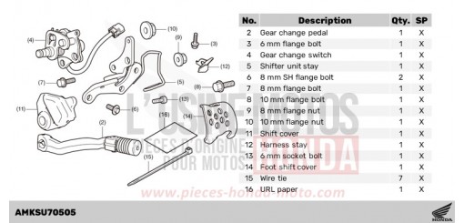KIT,DCT PEDAL SHIFT CRF1100D3R de 2024